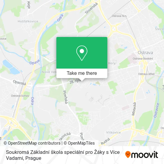 Карта Soukromá Základní škola speciální pro Žáky s Více Vadami