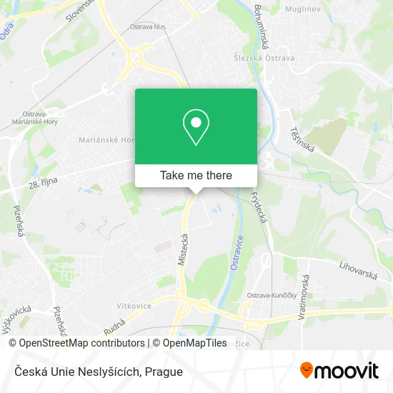 Карта Česká Unie Neslyšících