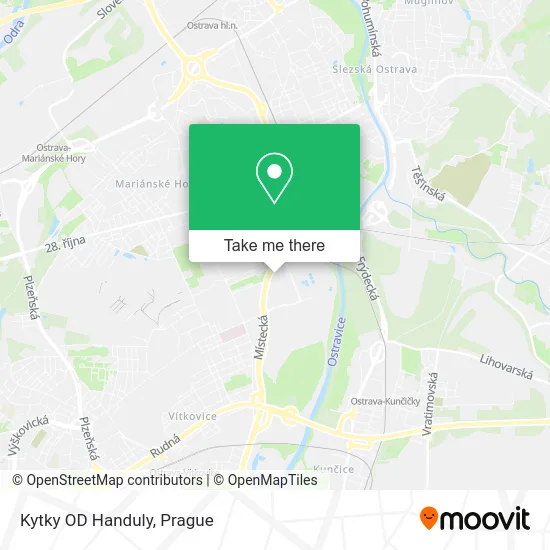 Карта Kytky OD Handuly