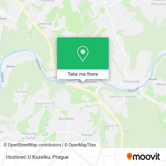 Карта Hostinec U Kuzelku