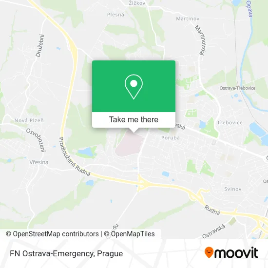 Карта FN Ostrava-Emergency