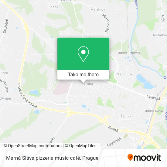 Карта Marná Sláva pizzeria music café