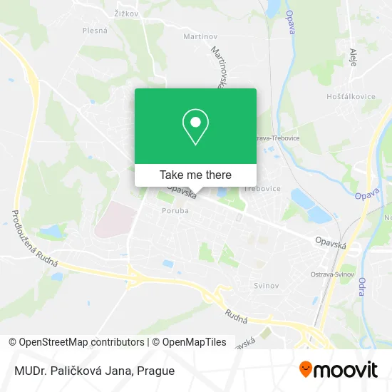Карта MUDr. Paličková Jana