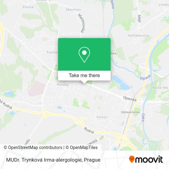 Карта MUDr. Trynková Irma-alergologie