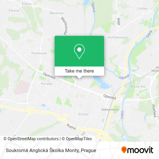 Карта Soukromá Anglická Školka Monty