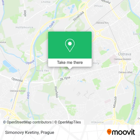 Карта Simonovy Kvetiny