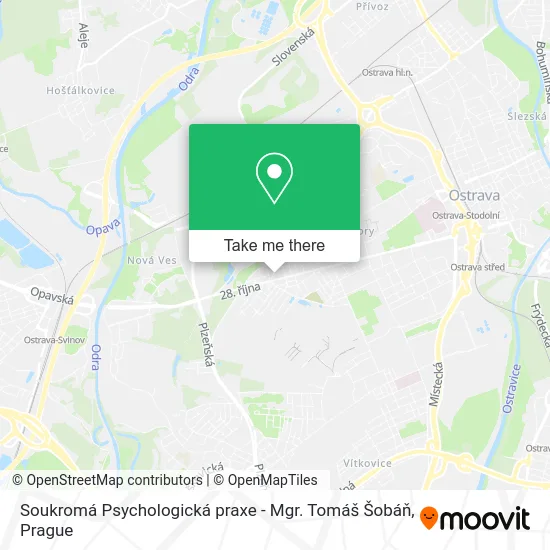 Карта Soukromá Psychologická praxe - Mgr. Tomáš Šobáň