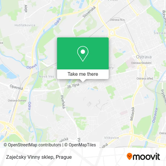 Карта Zaječsky Vinny sklep