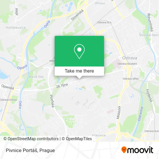 Карта Pivnice Portáš