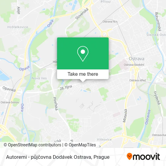 Карта Autoremi - půjčovna Dodávek Ostrava