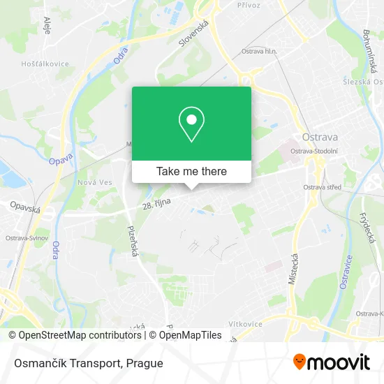 Карта Osmančík Transport