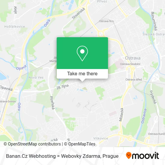Карта Banan.Cz Webhosting = Webovky Zdarma