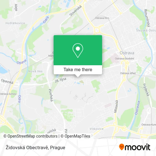 Карта Židovská Obectravě