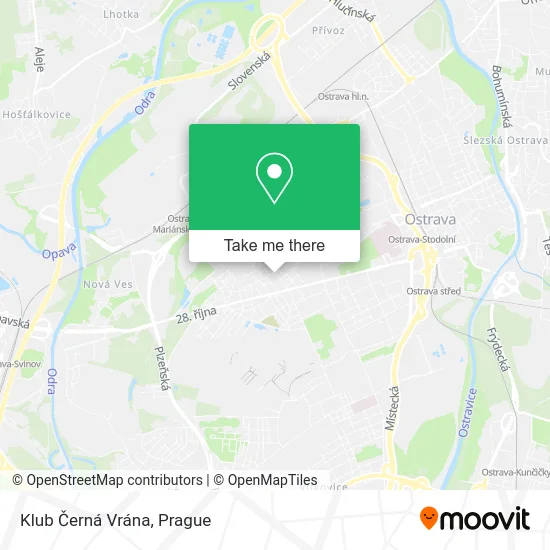 Карта Klub Černá Vrána