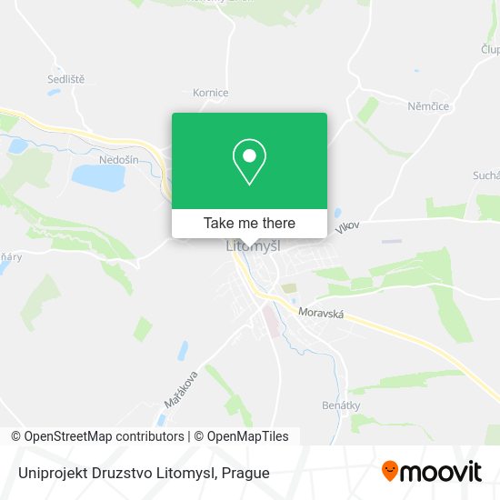 Карта Uniprojekt Druzstvo Litomysl
