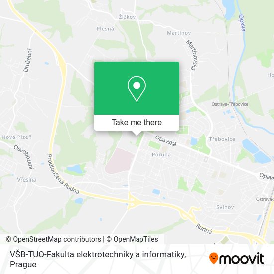 Карта VŠB-TUO-Fakulta elektrotechniky a informatiky