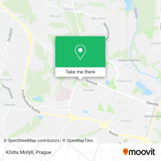Křídla Motýlí map