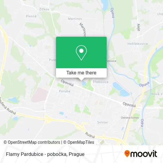 Карта Flamy Pardubice - pobočka