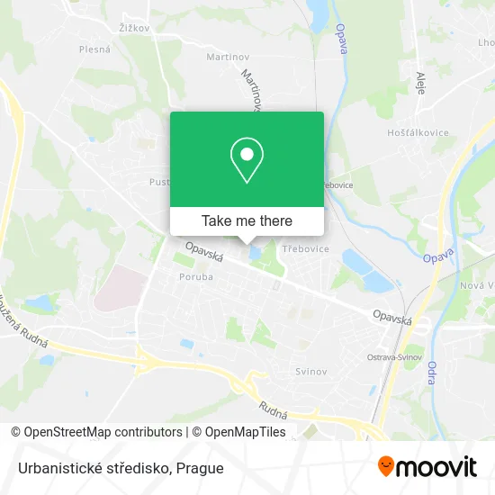 Карта Urbanistické středisko