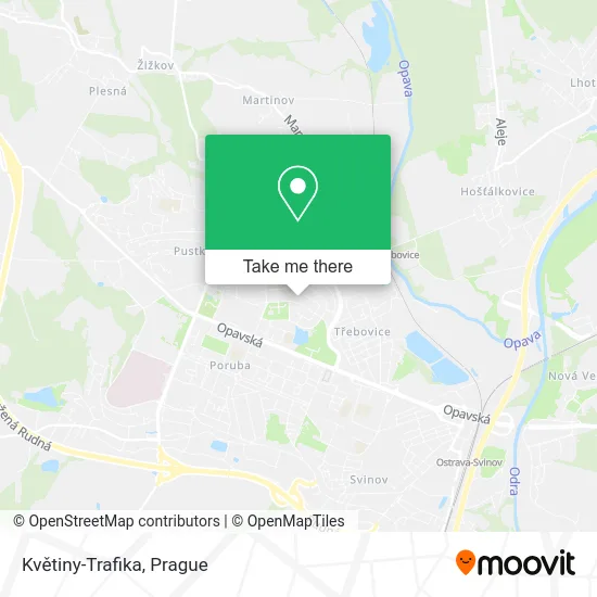 Květiny-Trafika map