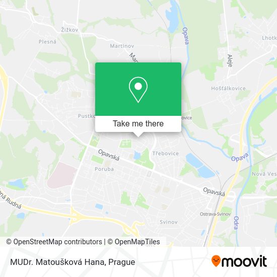 Карта MUDr. Matoušková Hana