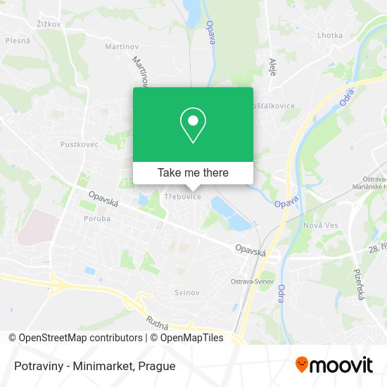 Карта Potraviny - Minimarket