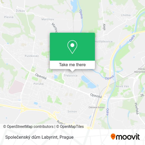 Карта Společenský dům Labyrint