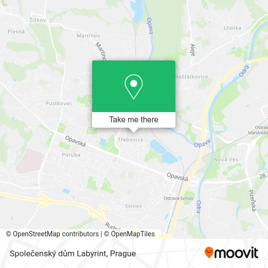 Карта Společenský dům Labyrint