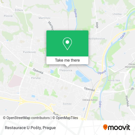 Карта Restaurace U Pošty