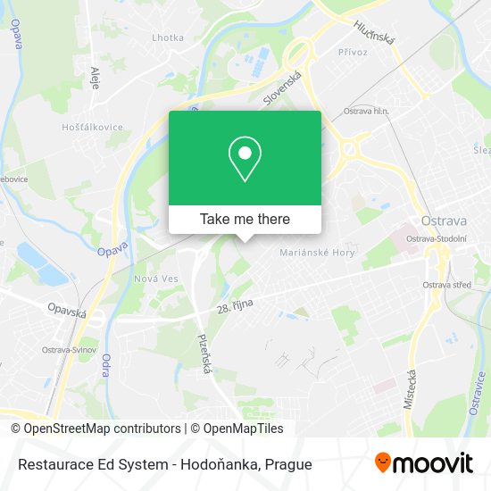 Карта Restaurace Ed System - Hodoňanka