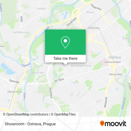 Карта Showroom - Ostrava