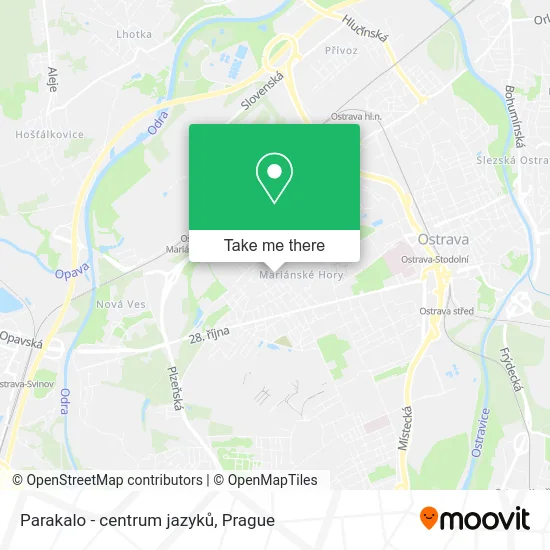 Карта Parakalo - centrum jazyků