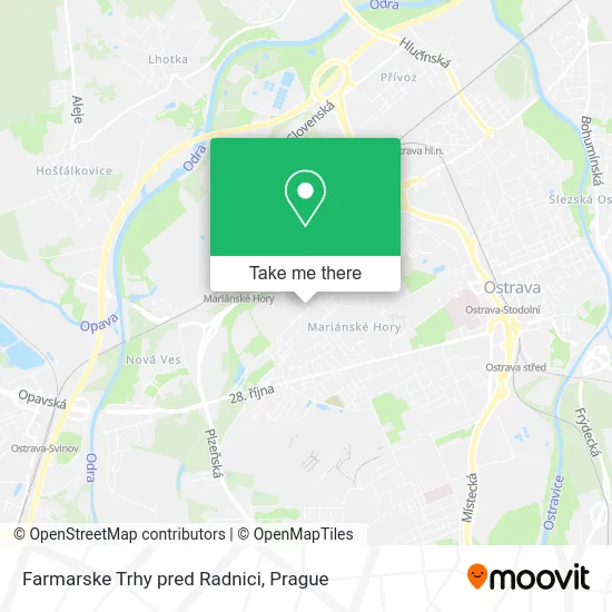 Карта Farmarske Trhy pred Radnici