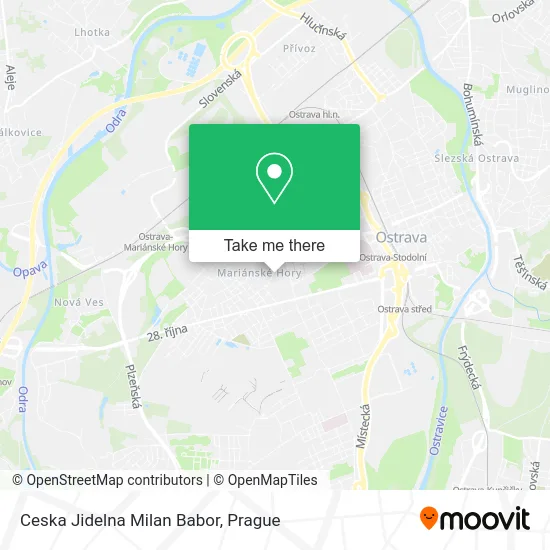 Ceska Jidelna Milan Babor map