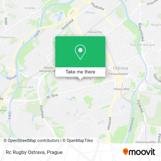 Карта Rc Rugby Ostrava