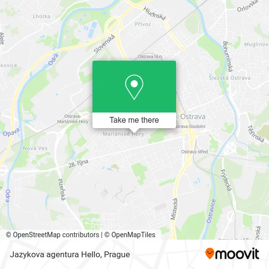 Карта Jazykova agentura Hello