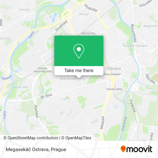 Карта Megasekáč Ostrava