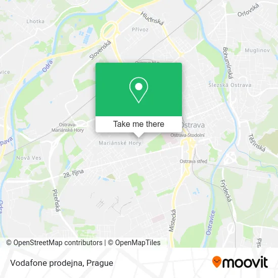 Карта Vodafone prodejna