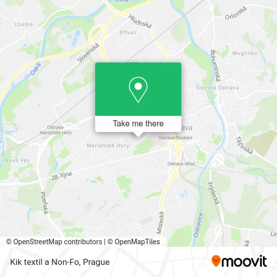 Карта Kik textil a Non-Fo