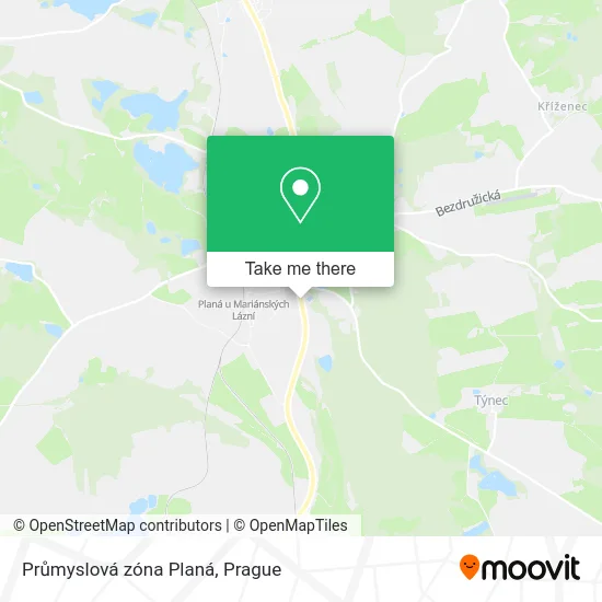 Карта Průmyslová zóna Planá