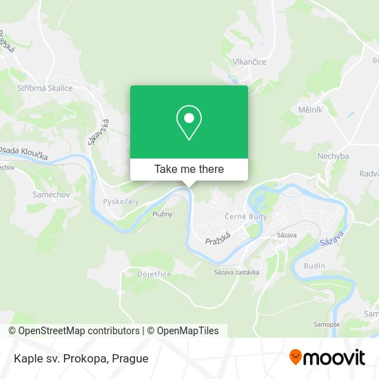 Карта Kaple sv. Prokopa