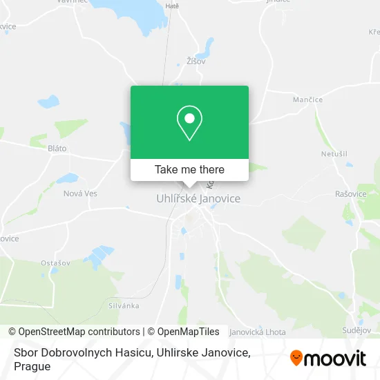 Карта Sbor Dobrovolnych Hasicu, Uhlirske Janovice