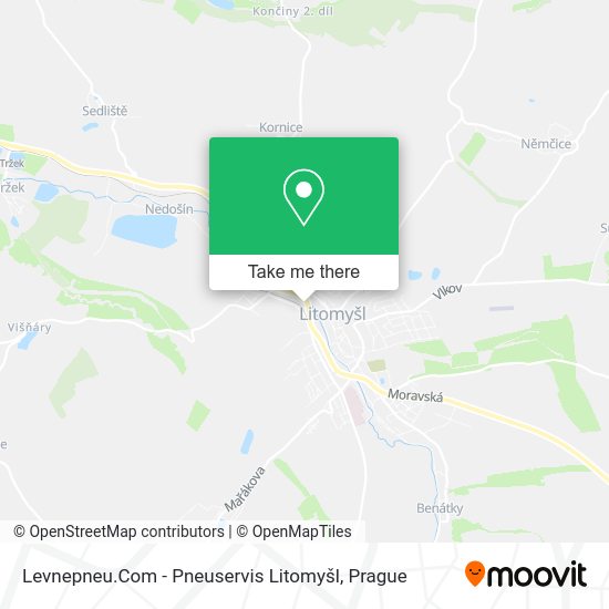 Карта Levnepneu.Com - Pneuservis Litomyšl