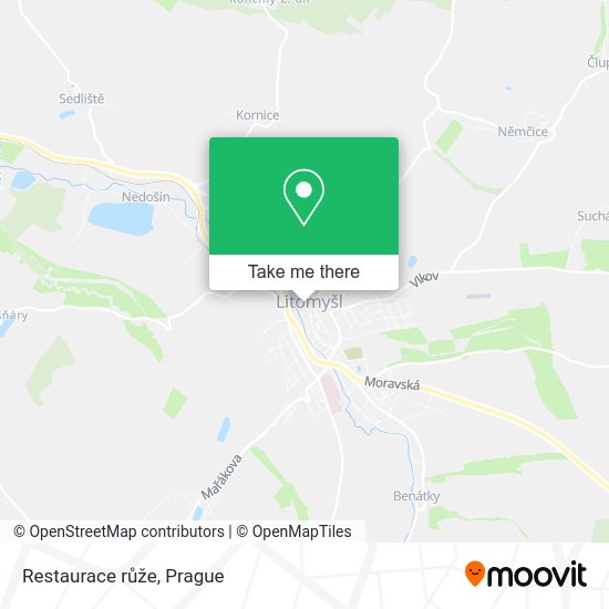 Карта Restaurace růže