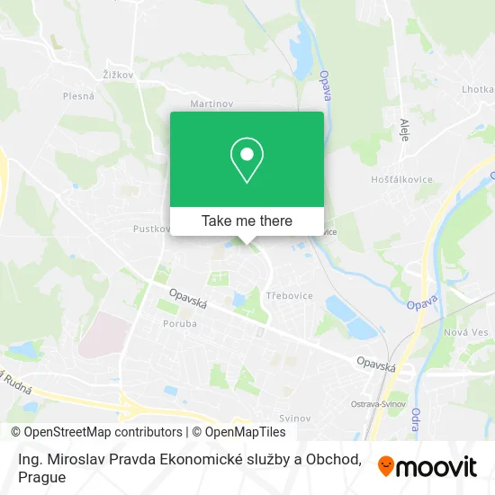 Карта Ing. Miroslav Pravda Ekonomické služby a Obchod