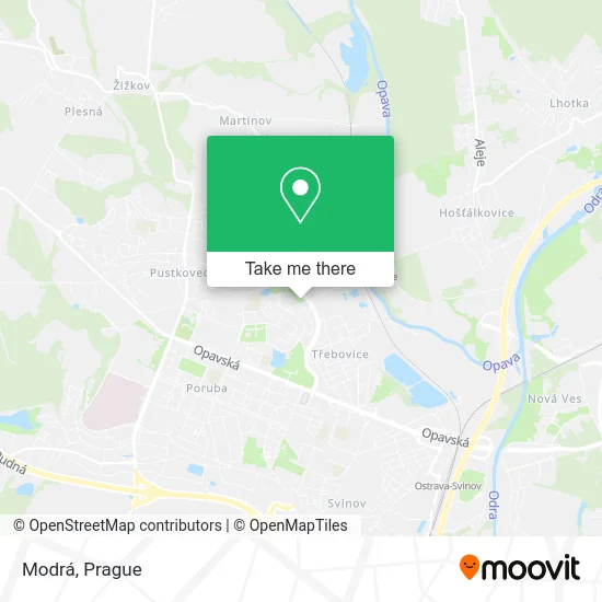Карта Modrá