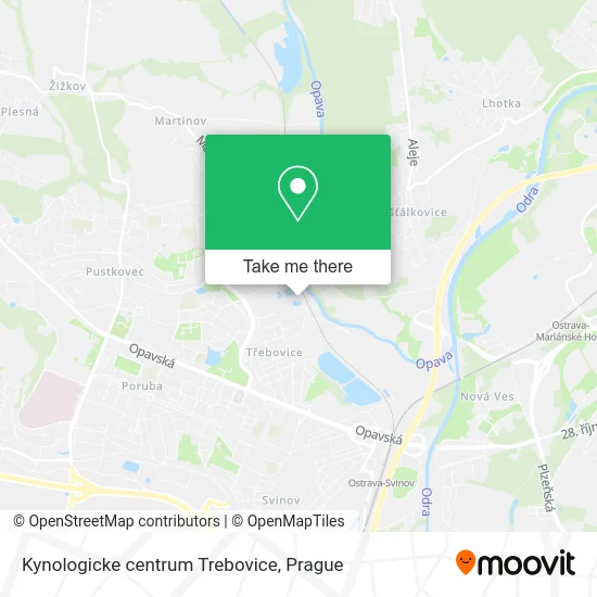 Карта Kynologicke centrum Trebovice