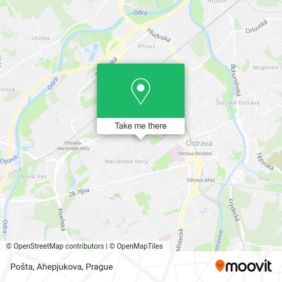 Карта Pošta, Ahepjukova