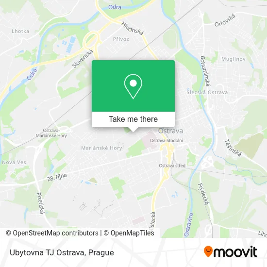 Карта Ubytovna TJ Ostrava