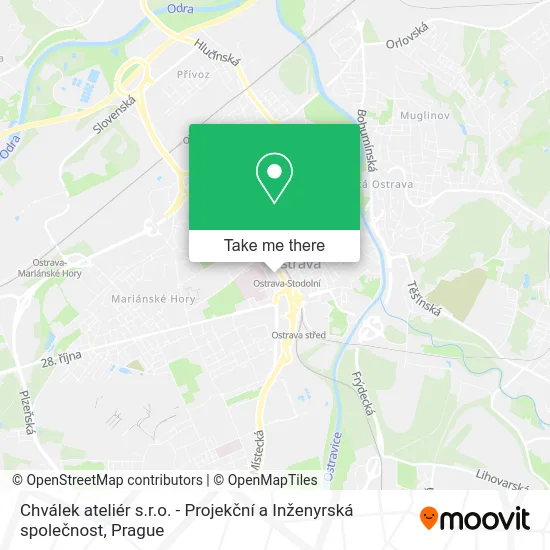 Карта Chválek ateliér s.r.o. - Projekční a Inženyrská společnost